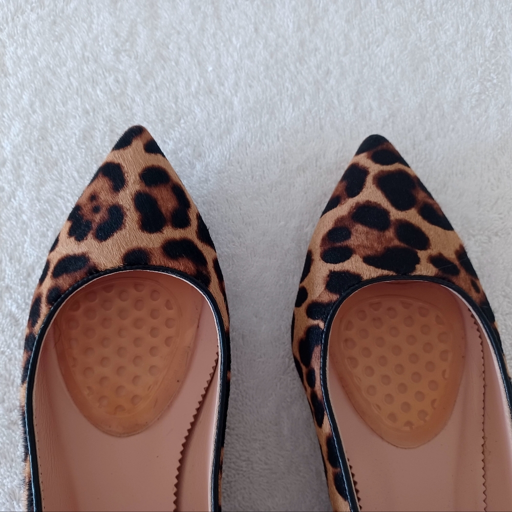 J. Crew Leopard Print Pointed Toe Flats in Brown and Black EUC 🙌 - Picture 3 of 15